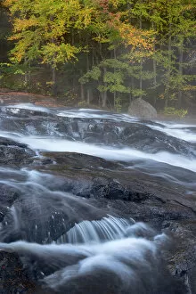Adirondack Mountains Collection: USA, New York State. Buttermilk Falls in autumn, Adirondack Mountains