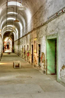 USA, Pennsylvania, Philadelphia, Eastern State Penitentiary. Interior of abandoned prison USA, Pennsylvania, Philadelphia, Eastern State Penitentiary. Interior of abandoned prison