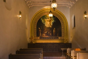 USA, Sedona. Inside a chapel at the Tlaquepaque Arts and Crafts Village USA, Sedona. Inside a chapel at the Tlaquepaque Arts and Crafts Village