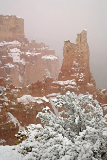 USA, Utah, Bryce Canyon National Park. A view of Paria Valley formations in winter USA, Utah, Bryce Canyon National Park. A view of Paria Valley formations in winter