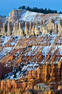 USA, Utah. Snowy hoodoo formations in Bryce Canyon National Park USA, Utah. Snowy hoodoo formations in Bryce Canyon National Park