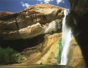USA, Utah, View of waterfall in Grand Staircase Escalante national monument USA, Utah, View of waterfall in Grand Staircase Escalante national monument