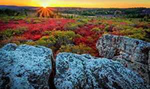 USA, West Virginia, Dolly Sods Wilderness Area. Sunset on tundra and rocks. Credit as USA, West Virginia, Dolly Sods Wilderness Area. Sunset on tundra and rocks. Credit as