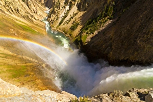 USA, Wyoming, Grand Canyon of the Yellowstone. Rainbow over Lower Yellowstone Falls USA, Wyoming, Grand Canyon of the Yellowstone. Rainbow over Lower Yellowstone Falls