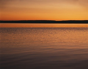 USA, Wyoming, View of Yellowstone lake at sunset USA, Wyoming, View of Yellowstone lake at sunset