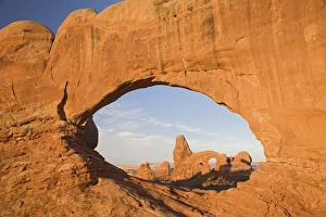 Utah, Arches NP, Turret Arch through North Window Utah, Arches NP, Turret Arch through North Window