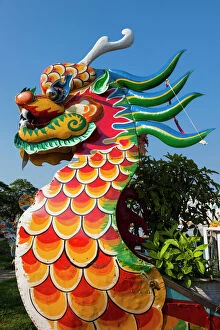 Images Dated 25th February 2015: Vietnam, Hue, dragon excursion boats, Perfume River