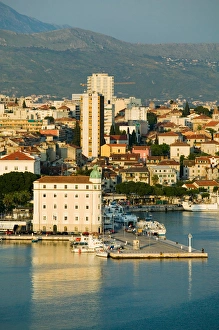 view of the city, split, croatia, eastern europe. balkan, europe view of the city, split, croatia, eastern europe. balkan, europe