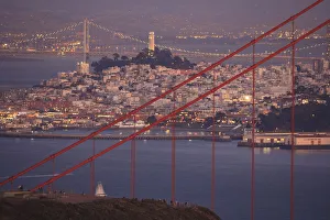 View from Golden Gate National Recreation Area, Golden Gate Bridge with city of San View from Golden Gate National Recreation Area, Golden Gate Bridge with city of San