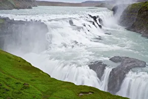 View of Gulfoss, the most popular waterfall in Iceland View of Gulfoss, the most popular waterfall in Iceland