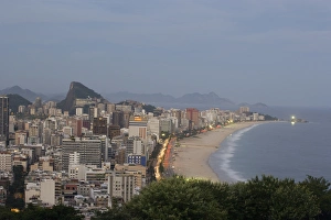 View of Ipanema Beach and Southern Zone of Rio de Janiero, Brazil from atop of Rua Apanena View of Ipanema Beach and Southern Zone of Rio de Janiero, Brazil from atop of Rua Apanena