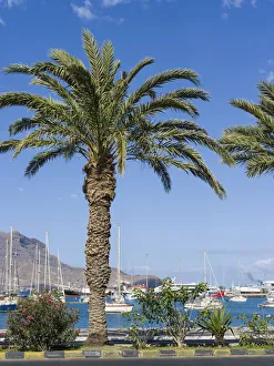View of Marina and Porto Grande. City Mindelo, a seaport on the island Sao Vicente View of Marina and Porto Grande. City Mindelo, a seaport on the island Sao Vicente