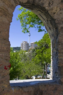 View from Palace of the Shirvanshahs oer city Baku with television tower, Azerbaijan View from Palace of the Shirvanshahs oer city Baku with television tower, Azerbaijan
