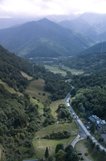 View of the Picos de Europa from an aerial tramway at Fuente De, Liebana, Cantabria View of the Picos de Europa from an aerial tramway at Fuente De, Liebana, Cantabria