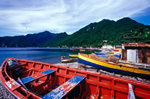 Village of Scotts Head, Soufriere Bay, Southern Coast, Dominica, Caribbean Village of Scotts Head, Soufriere Bay, Southern Coast, Dominica, Caribbean