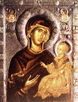 Byzantine Icon Prints: Virgin, Saviour