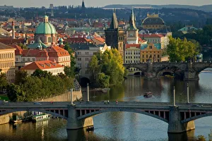 Vltava River flowing through Prague, Czech Republic Vltava River flowing through Prague, Czech Republic