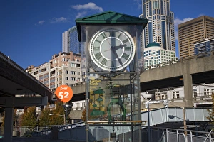 WA, Seattle, The Colman Clock at Seattle Ferry Terminal at Colman Dock WA, Seattle, The Colman Clock at Seattle Ferry Terminal at Colman Dock