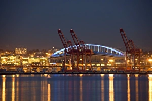 WA, Seattle, Qwest Field & Elliott Bay, view from Alki WA, Seattle, Qwest Field & Elliott Bay, view from Alki