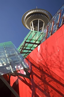 WA, Seattle, Space Needle with Experience Music Project WA, Seattle, Space Needle with Experience Music Project
