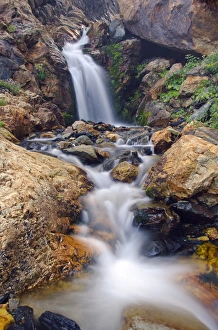 Waterfall in Stairs Gulch, Big Cottonwood Canyon, Wasatch Mountains, Twin Peaks Wilderness area Waterfall in Stairs Gulch, Big Cottonwood Canyon, Wasatch Mountains, Twin Peaks Wilderness area