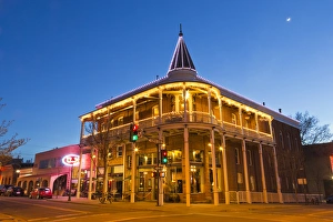 The Weatherford Hotel at dusk in historic downtown Flagstaff, Arizona, USA The Weatherford Hotel at dusk in historic downtown Flagstaff, Arizona, USA