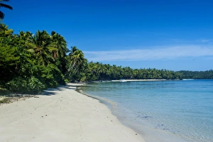 White sand beach and turquoise water at the Nanuya Lailai island, the blue lagoon White sand beach and turquoise water at the Nanuya Lailai island, the blue lagoon