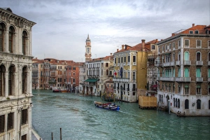 Working Boats along the Grand Canal, Venice, Italy Working Boats along the Grand Canal, Venice, Italy