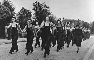 Fireman Collection: AFS women training, Highgate, London, WW2