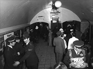 Firefighters and police in London Underground Firefighters and police in London Underground
