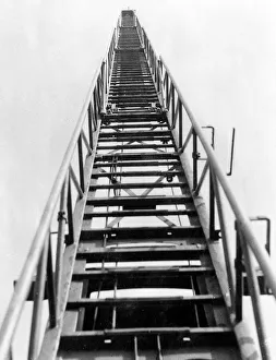 Ladder after repair in workshops, Lambeth HQ Ladder after repair in workshops, Lambeth HQ
