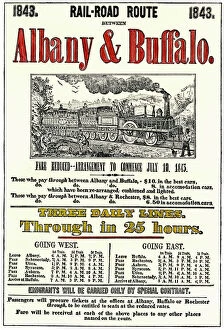 Locomotive Collection: Albany & Buffalo Railroad schedule, 1843