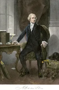 Alexander Hamilton Prints: Alexander Hamilton Hand-Colored Print