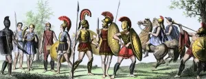 Ancient Greek Soldiers Print