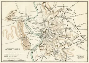 Ancient Rome City Plan Print