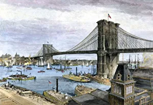 Brooklyn Bridge when newly opened, 1883 Brooklyn Bridge when newly opened, 1883