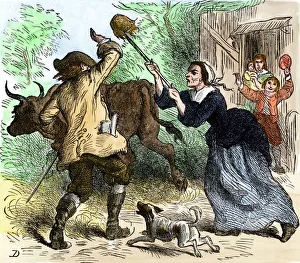 Carolina colonist refusing to pay taxes, 1700s Carolina colonist refusing to pay taxes, 1700s