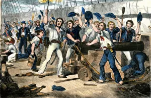 Crew of the USS Constitution in battle, War of 1812 Crew of the USS Constitution in battle, War of 1812