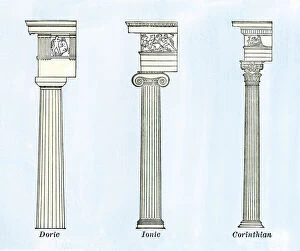 Ancient Collection: Doric, Ionic, and Corinthian columns