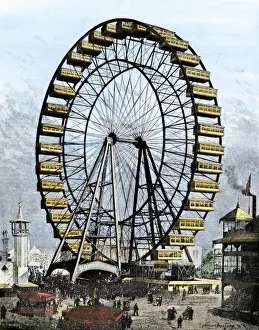 First Ferris wheel, Chicago Worlds Fair, 1893 First Ferris wheel, Chicago Worlds Fair, 1893