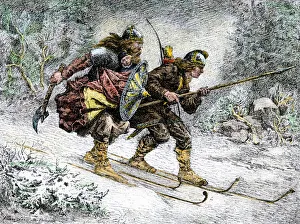 Haakon Haakonson brought to safety by the Birchlegs, 1200s Haakon Haakonson brought to safety by the Birchlegs, 1200s