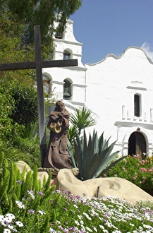 Junipero Serra statue at San Diego Mission Junipero Serra statue at San Diego Mission