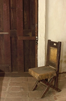 Junipero Serras chair, San Diego Mission Junipero Serras chair, San Diego Mission