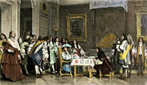 Louis XIV and Moliere having breakfast Louis XIV and Moliere having breakfast