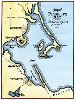 Map of Plymouth Bay, Massachusetts Map of Plymouth Bay, Massachusetts