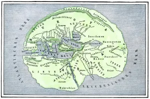 Herodotus Flat Earth Map Print