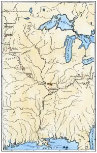 Mandan Migration Print, 1837 Hand-Color Woodcut Map
