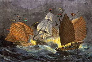 Merchant ship attacked by Chinese pirates Merchant ship attacked by Chinese pirates