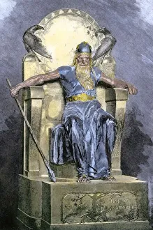 Odin on his throne