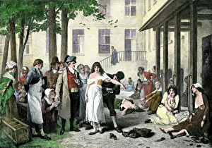 Pinel releasing mental patients from shackles in France, 1796 Pinel releasing mental patients from shackles in France, 1796